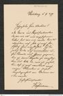Nachlass Franz Steindachner, Brief von Richard Kossmann an Franz Steindachner (09.04.1877), Inv.Nr. 277.03, Seite 1